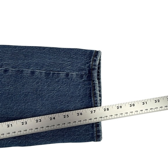 Abercrombie Fitch The Dad High Rise Straight Leg Jeans Womens Size 27 Blue Denim - Picture 5 of 5